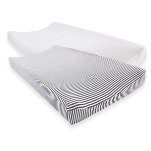 image:imageTouched by Nature Unisex Baby Organic Cotton Changing Pad Cover Girl Elephant One SizeWhite Heather Charcoal
