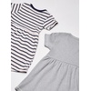 image:imageTouched by Nature Girls Toddler Baby and Womens Organic Cotton ShortSleeve and LongSleeve DressesBaby Toddler Heather Gray Stripe Short Sleeve