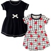 Baby Toddler Black Red Heart Short Sleeve