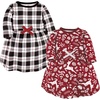 image:imageTouched by Nature Girls Toddler Baby and Womens Organic Cotton ShortSleeve and LongSleeve DressesRed Winter Folk