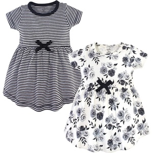 image:imageTouched by Nature Girls Toddler Baby and Womens Organic Cotton ShortSleeve and LongSleeve DressesBaby Toddler Black Floral Short Sleeve