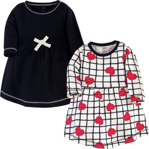 image:imageTouched by Nature Girls Toddler Baby and Womens Organic Cotton ShortSleeve and LongSleeve DressesBaby Toddler Black Red Heart Long Sleeve