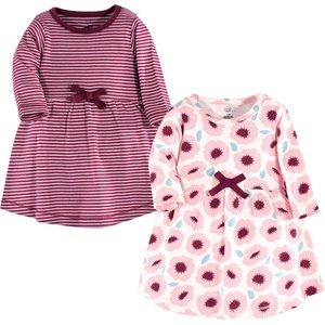 image:imageTouched by Nature Girls Toddler Baby and Womens Organic Cotton ShortSleeve and LongSleeve DressesBaby Toddler Blush Blossom Long Sleeve
