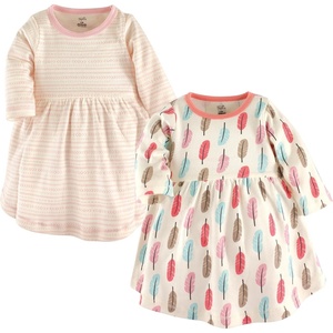 image:imageTouched by Nature Girls Toddler Baby and Womens Organic Cotton ShortSleeve and LongSleeve DressesBaby Toddler Feather Long Sleeve
