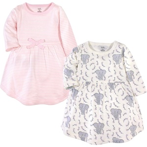 image:imageTouched by Nature Girls Toddler Baby and Womens Organic Cotton ShortSleeve and LongSleeve DressesBaby Toddler Pink Elephant Long Sleeve