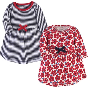 image:imageTouched by Nature Girls Toddler Baby and Womens Organic Cotton ShortSleeve and LongSleeve DressesBaby Toddler Red Flowers Long Sleeve