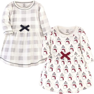 image:imageTouched by Nature Girls Toddler Baby and Womens Organic Cotton ShortSleeve and LongSleeve DressesBaby Toddler Snowman Long Sleeve