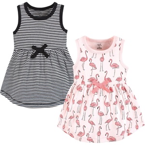 image:imageTouched by Nature Girls Toddler Baby and Womens Organic Cotton ShortSleeve and LongSleeve DressesPink Flamingo