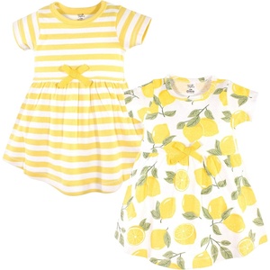 image:imageTouched by Nature Girls Toddler Baby and Womens Organic Cotton ShortSleeve and LongSleeve DressesYouth Lemon Tree Short Sleeve