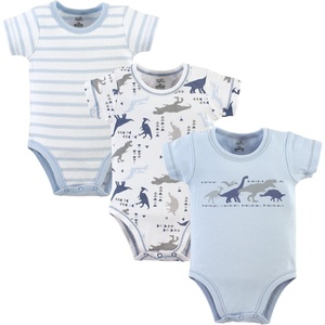 image:imageTouched by Nature Baby Boys Organic Cotton Bodysuits Bodysuit 3 PackDino