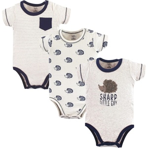 image:imageTouched by Nature Baby Boys Organic Cotton Bodysuits Bodysuit 3 PackHedgehog