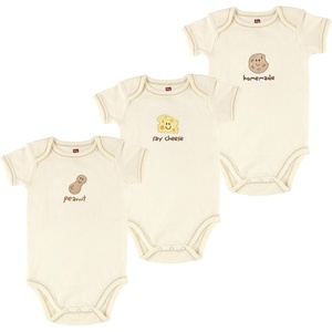 image:imageTouched by Nature Baby Boys Organic Cotton Bodysuits Bodysuit 3 PackPeanut