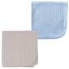 image:imageOrganic Cotton Swaddle Blanket 2PackBlueGray