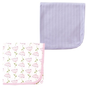 image:imageOrganic Cotton Swaddle Blanket 2PackLavenderFlowers