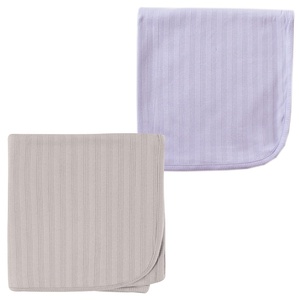 image:imageOrganic Cotton Swaddle Blanket 2PackLavenderGray